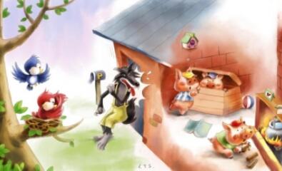 三只小猪的故事：三只小猪盖房子的故事