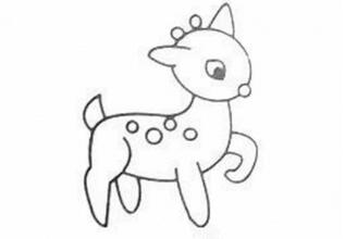 梅花鹿简笔画步骤