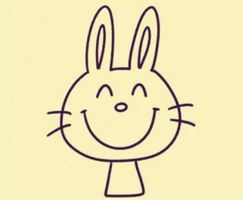 超萌可爱兔子简笔画步骤图片