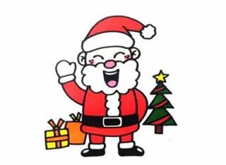 幼儿园卡通圣诞老人简笔画怎么画