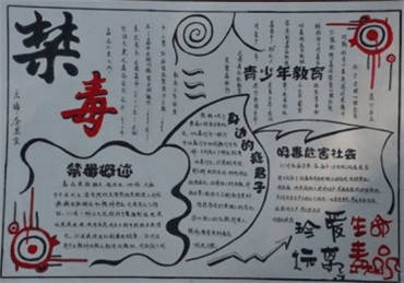 小学生禁毒手抄报简单