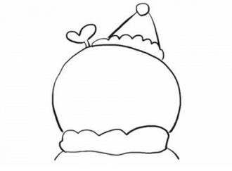 幼儿园超萌雪人简笔画步骤图片