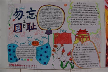 不忘国耻振兴中华手抄报