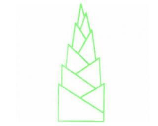 幼儿园竹笋简笔画步骤图片