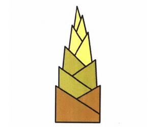 幼儿园竹笋简笔画步骤图片