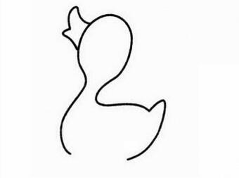 幼儿园卡通小鸭子简笔画步骤图片