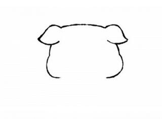 猪年幼儿园卡通小猪简笔画步骤图片