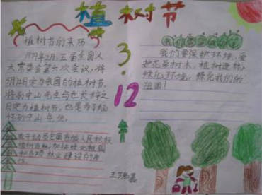 植树节植树造林手抄报内容图片