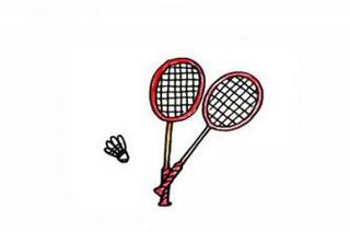 幼儿园羽毛球拍简笔画步骤图片