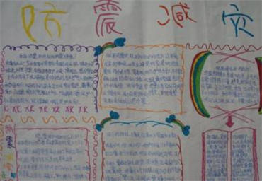 地震逃生手抄报内容图片