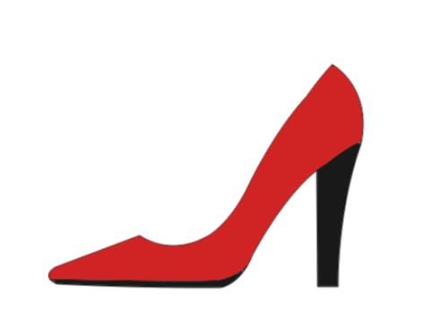 高跟鞋子简笔画步骤图片