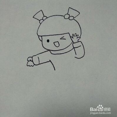 春节小孩放鞭炮简笔画步骤图片