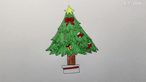 圣诞树简笔画