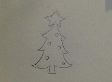 卡通圣诞树简笔画教程