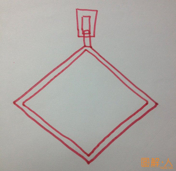 红红的中国结简笔画教程图片