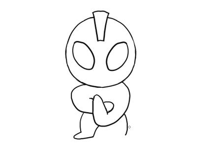 如何教孩子画奥特曼简笔画