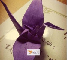漂亮的玫瑰千纸鹤的折法图解
