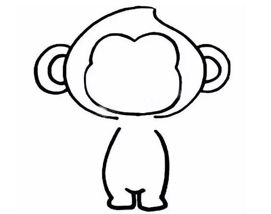萌萌的猴子简笔画