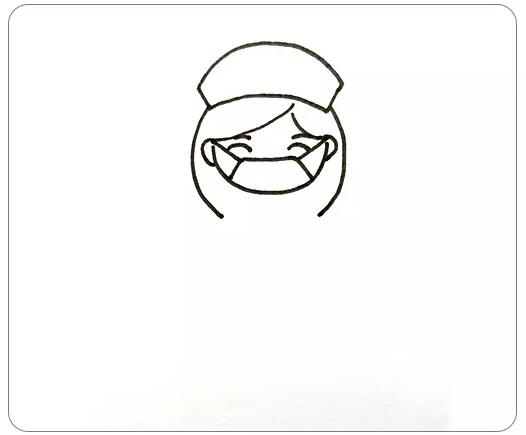 护士简笔画教程图片，致敬医护人员