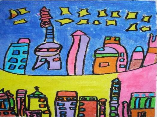 我爱/和我的祖国儿童画作品欣赏