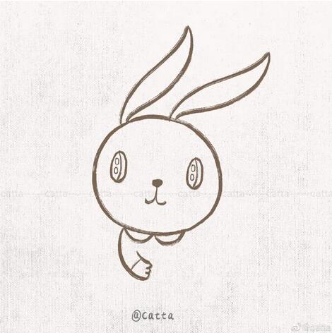 四月里的小兔子简笔画教程