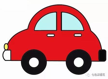 交通工具简笔画：小汽车、警车、救护车、消防