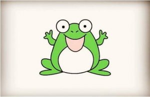 幼儿园简单的小青蛙简笔画教程图片