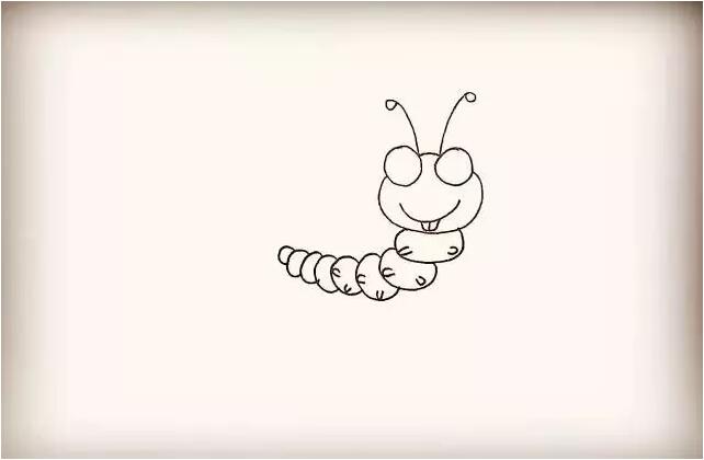 毛毛虫简笔画教程图片