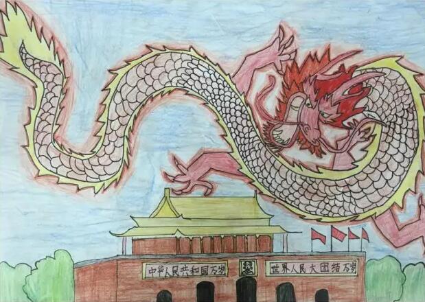 我的中国梦儿童画作品图片欣赏