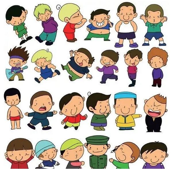 简笔画人物篇，小男孩小女孩简笔画图片