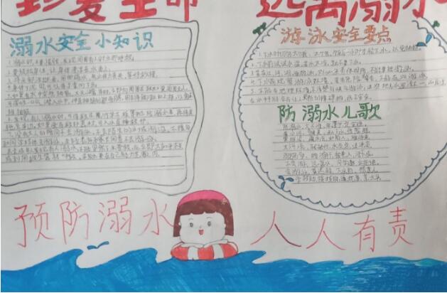 珍爱生命预防溺水手抄报简单好看