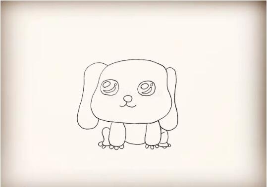 小狗简笔画教程图片