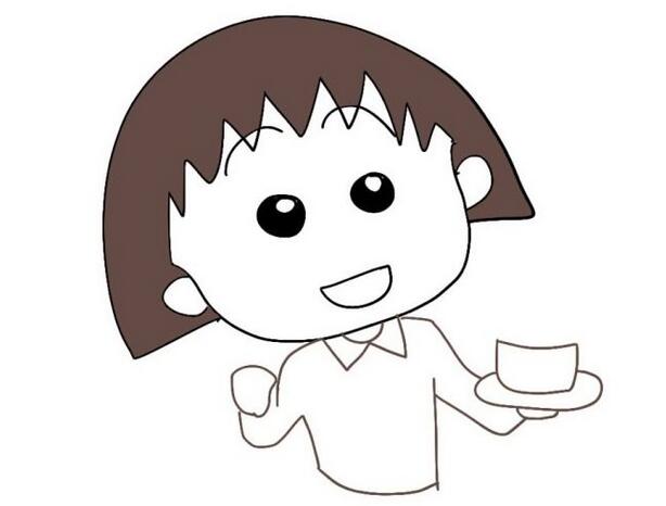 樱桃小丸子 卡通人物简笔画