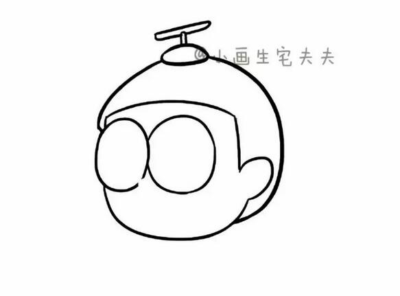 哆啦a梦野比大雄简笔画教程图片