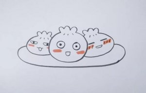 包子简笔画教程图片
