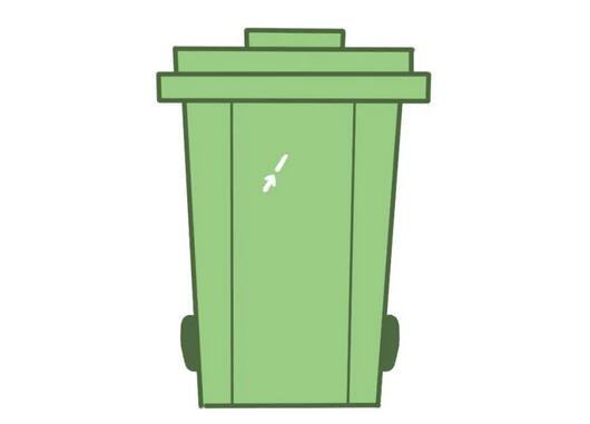 垃圾桶怎么画？可回收垃圾桶简笔画教程图片