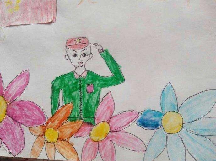 八一建军节图片绘画儿童画欣赏