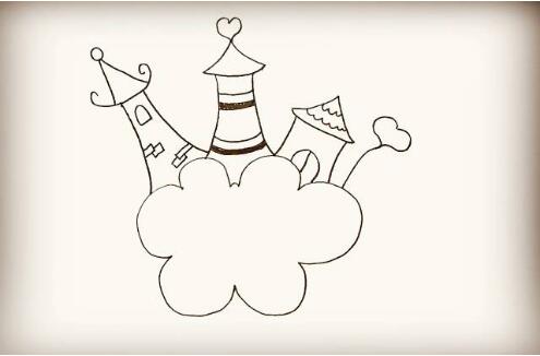 天空之城简笔画教程图片