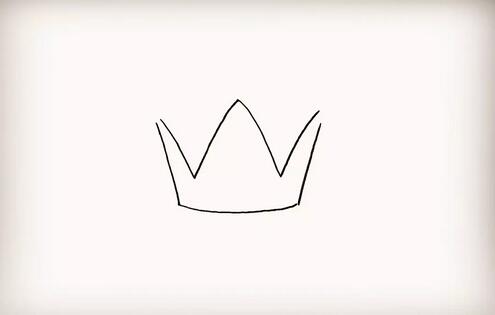 用字母W画皇冠简笔画教程图片