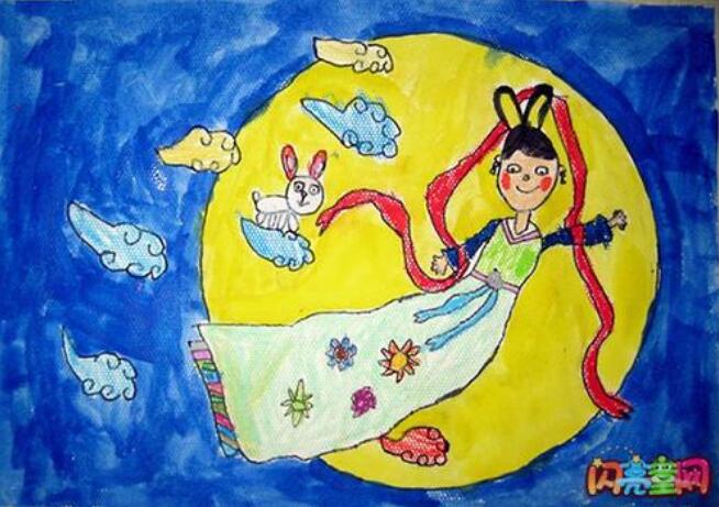 中秋节儿童画图片作品欣赏
