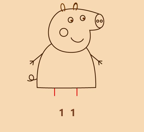 小猪佩奇的堂姐克洛伊简笔画教程图片