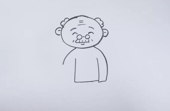 重阳节爷爷奶奶简笔画之爷爷