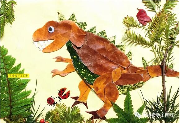 用树叶做的手工贴画图片大全