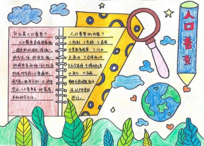 全国人口普查手抄报内容图片简单又漂亮