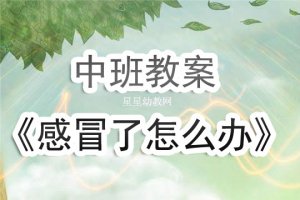 幼儿园中班《感冒了怎么办》健康教案