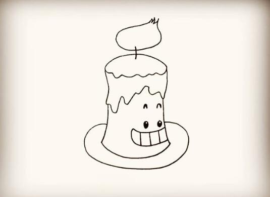 怎么画蜡烛燃烧简笔画教程图片