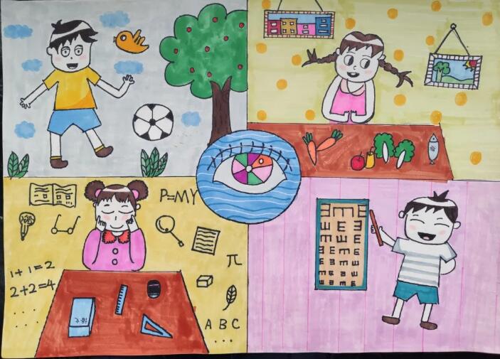 爱眼护眼绘画作品欣赏