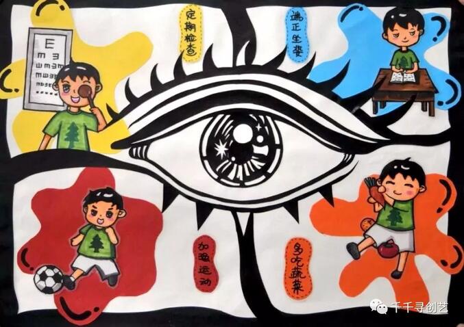爱眼护眼绘画作品欣赏