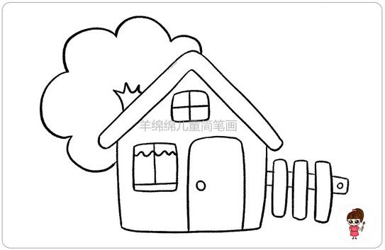 小房子简笔画图片教程