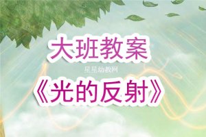 幼儿园大班《光的反射》科学教案